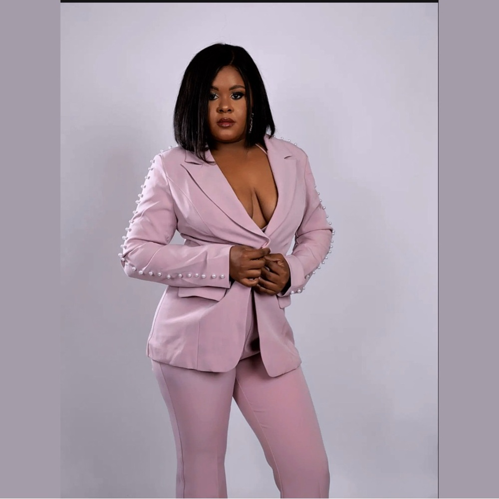 Fashion Nova Light Pink Pantsuit 3 pieces